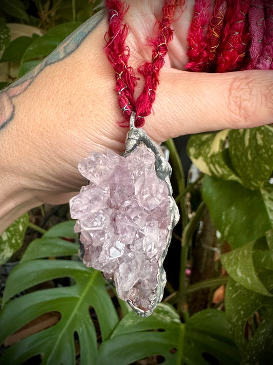 Amethyst Cluster Amulet