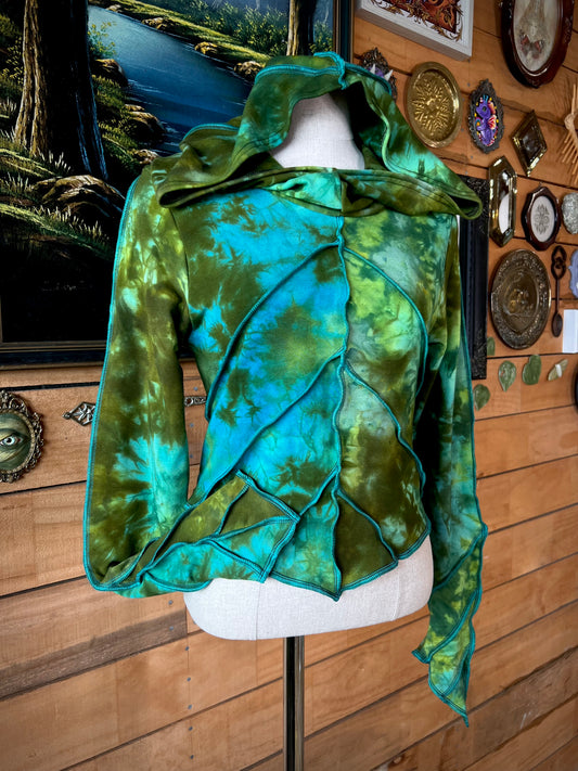 Labradorite Leafae Crop Hoodie