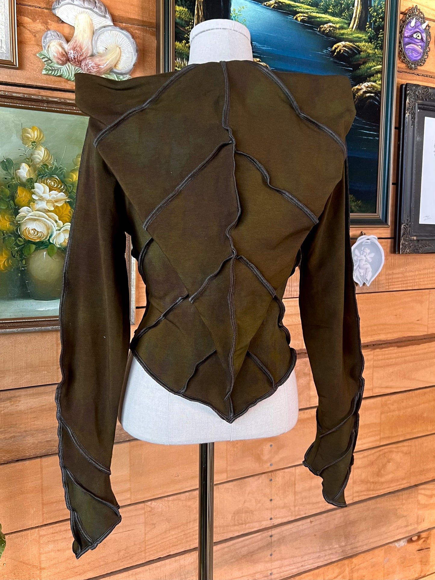 Swampwitch Leafae Crop Hoodie