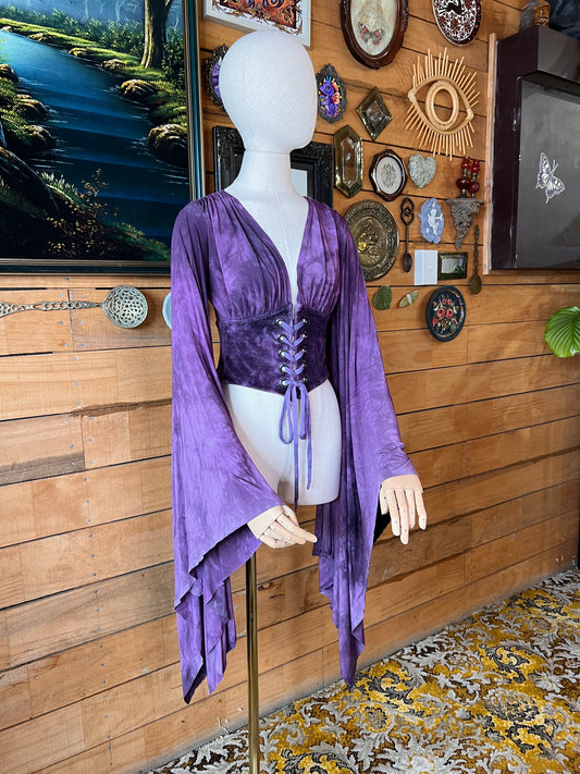 Magic Myst Kāhu LaceUp Top