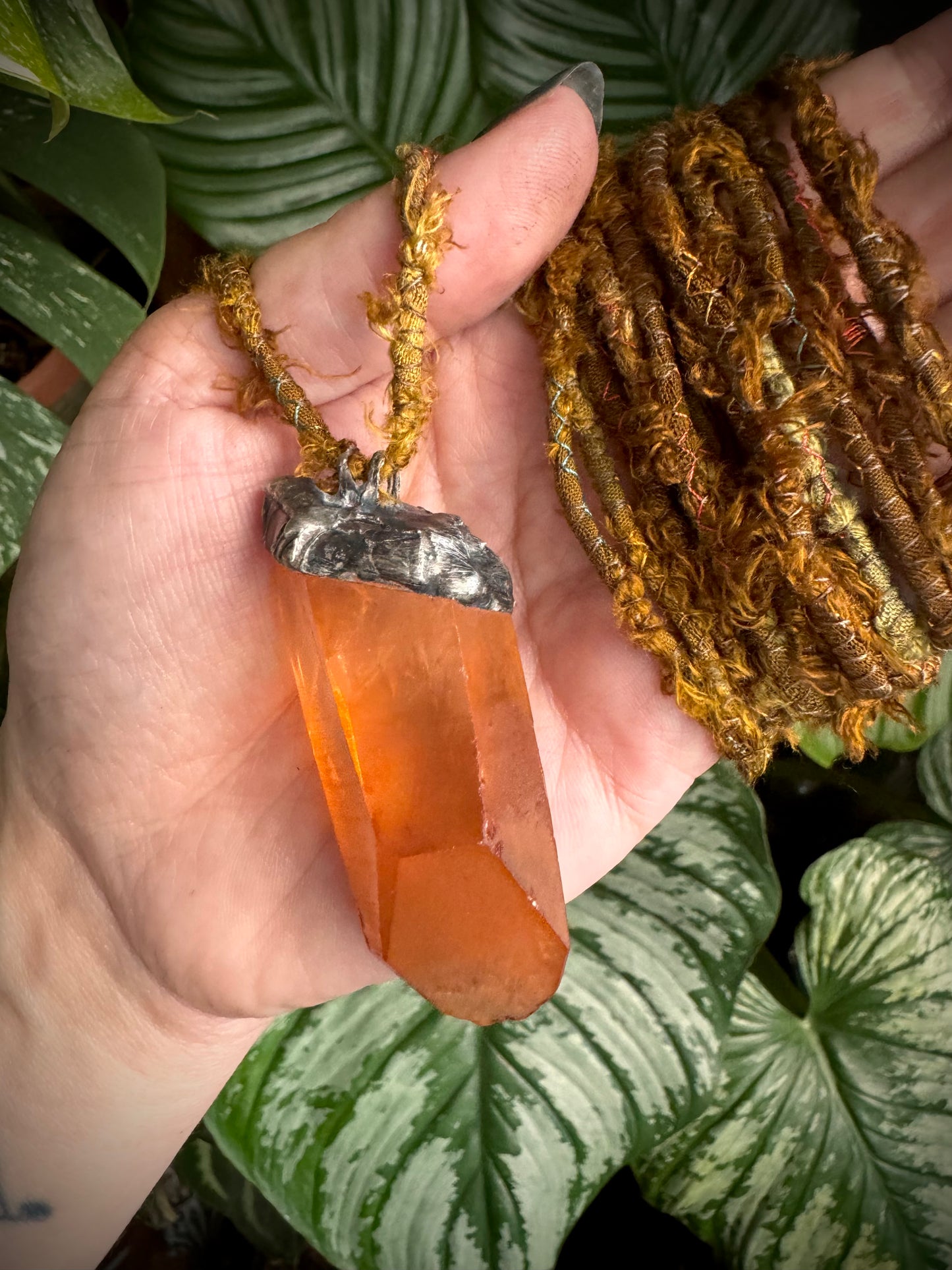 Tangerine Quartz Amulet