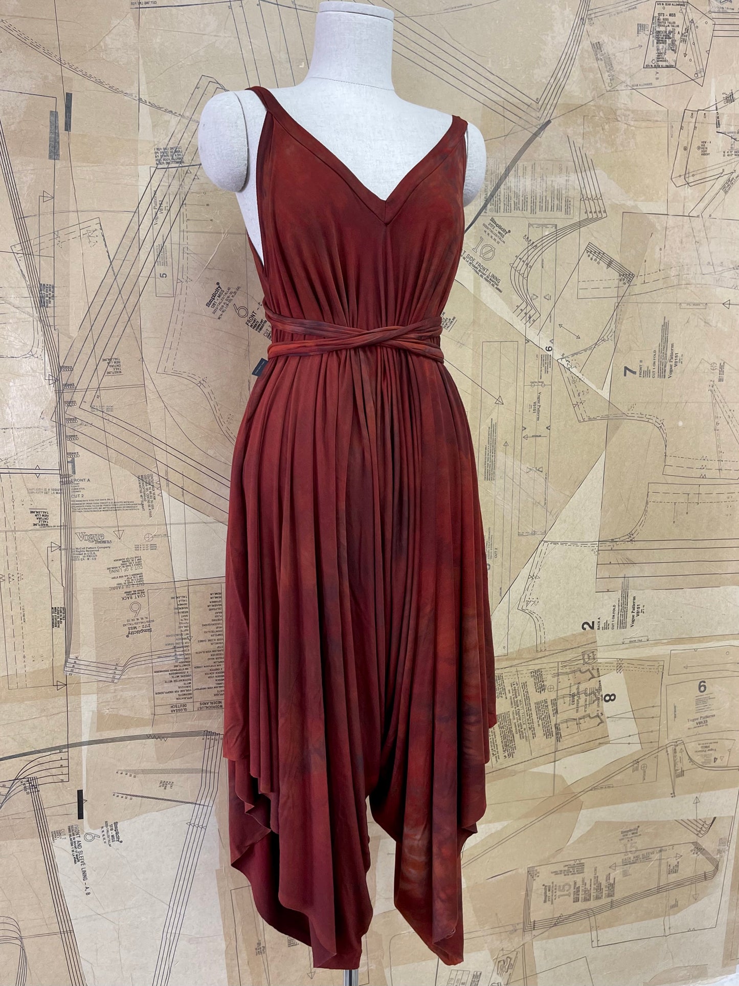 Burnt Earth Fantail Jumpsuit/Dress