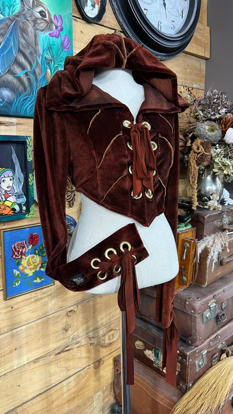 Velour Leafae Crop Top