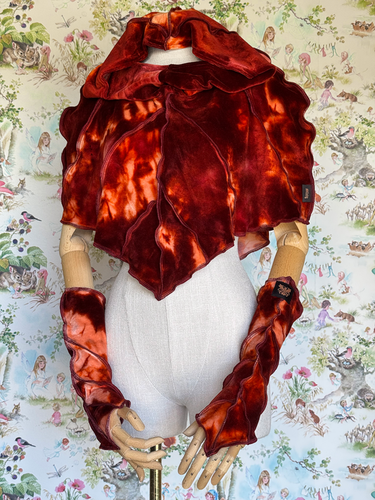 Monarch Leafae Poncho Set