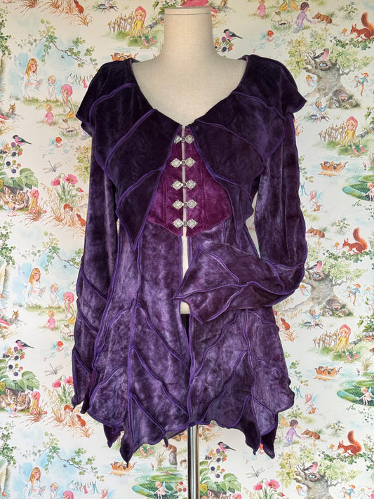 Velour OOAK Leafae Cardi (M}