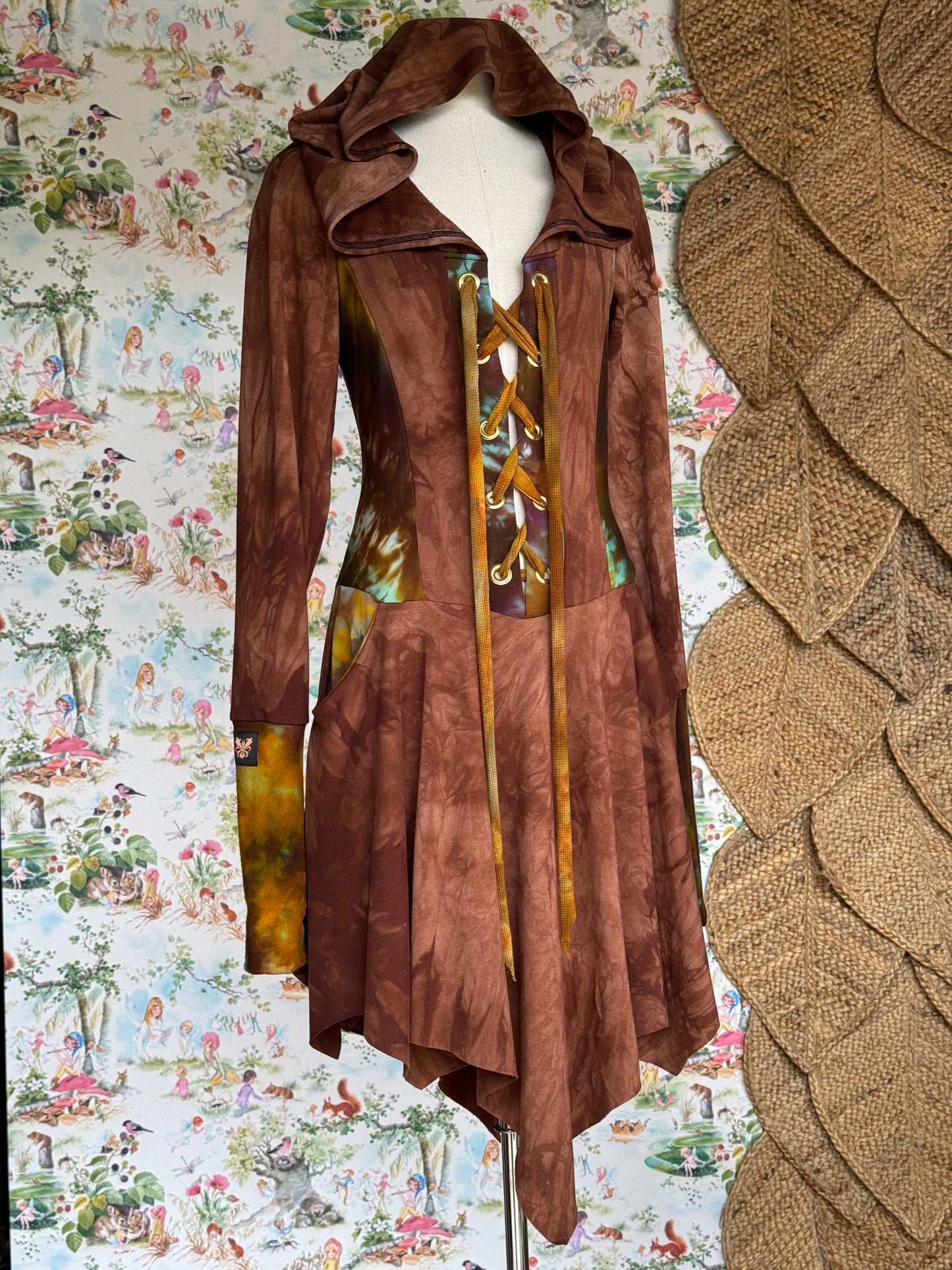OOAK {L} Forestdeep Pukeko Dress