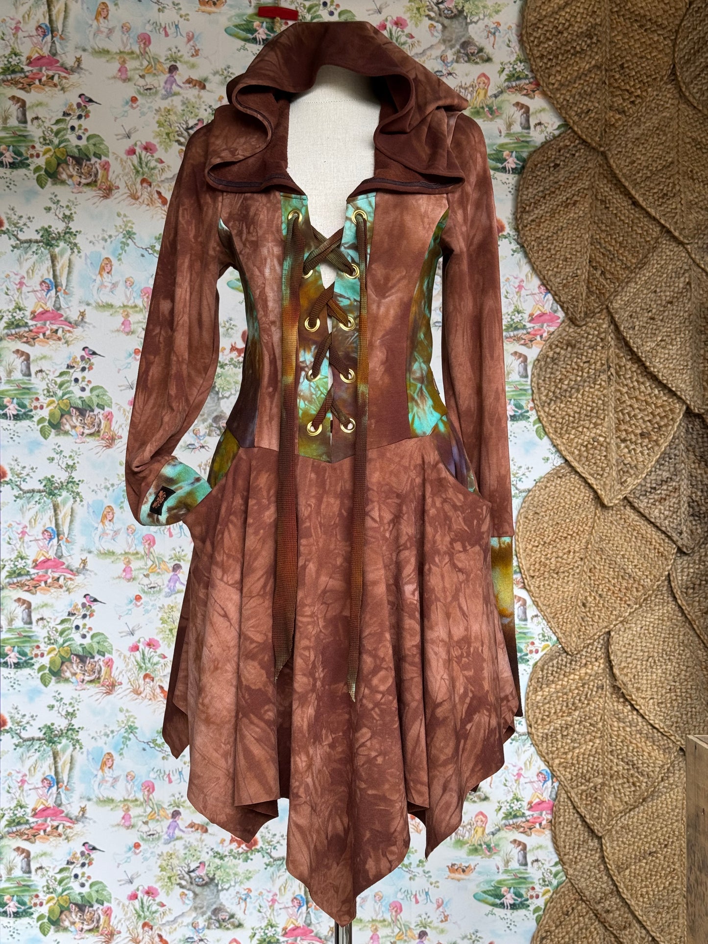 OOAK {M} Forestdeep Pukeko Dress