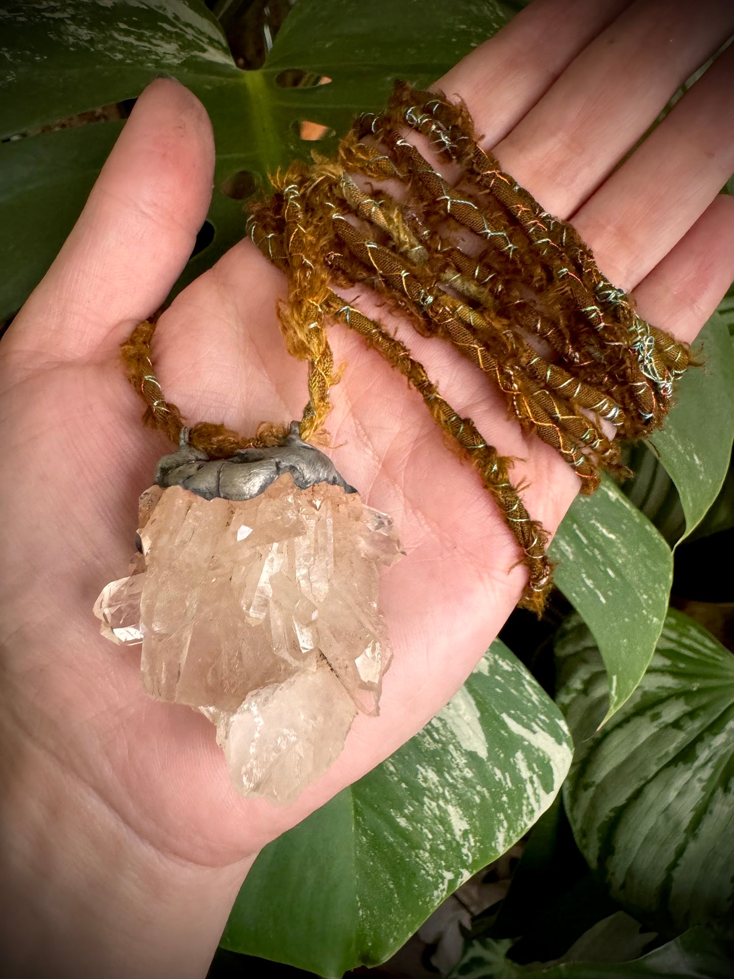 Quartz Cluster Amulet