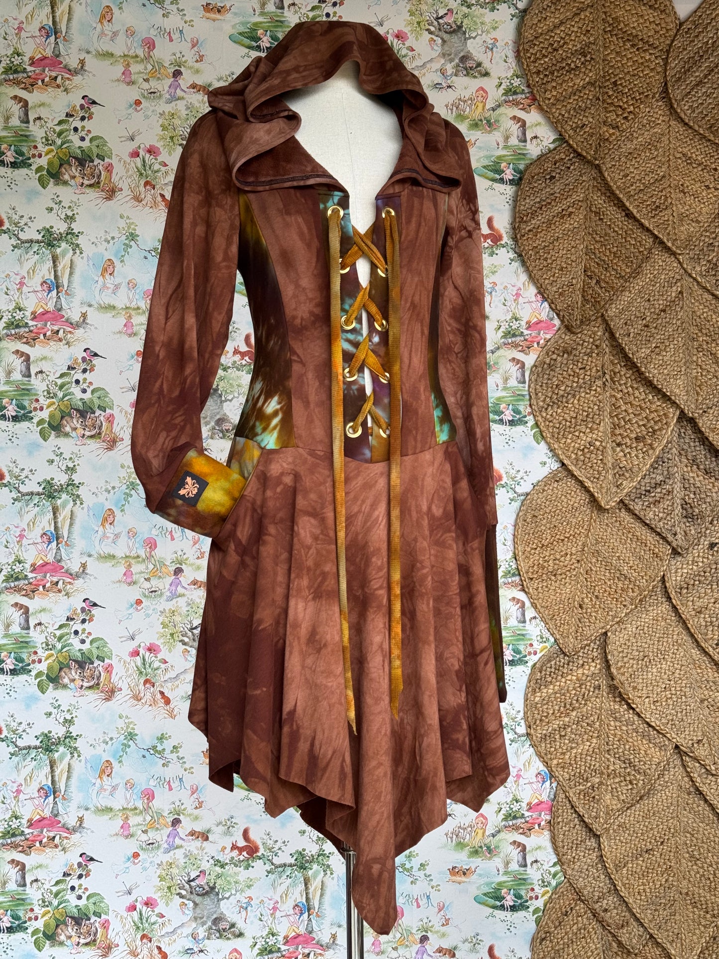 OOAK {L} Forestdeep Pukeko Dress