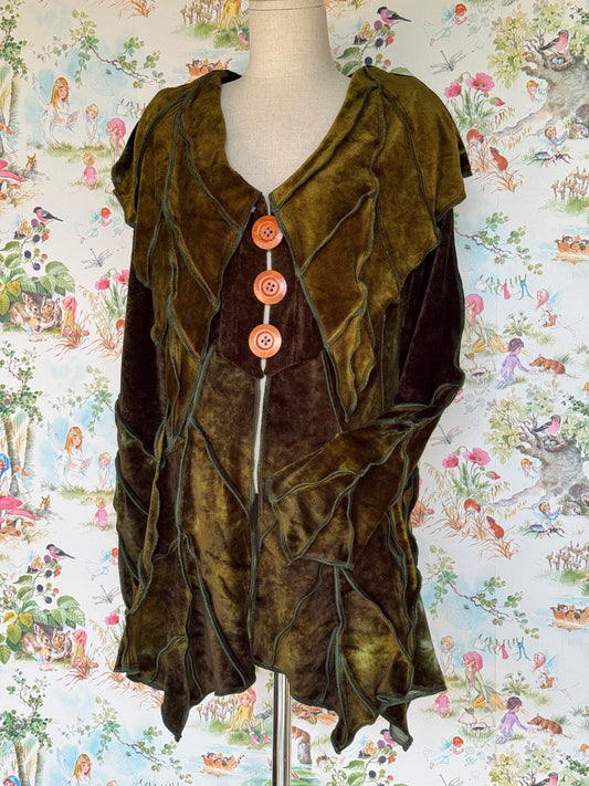 Velour OOAK Leafae Cardi (L)