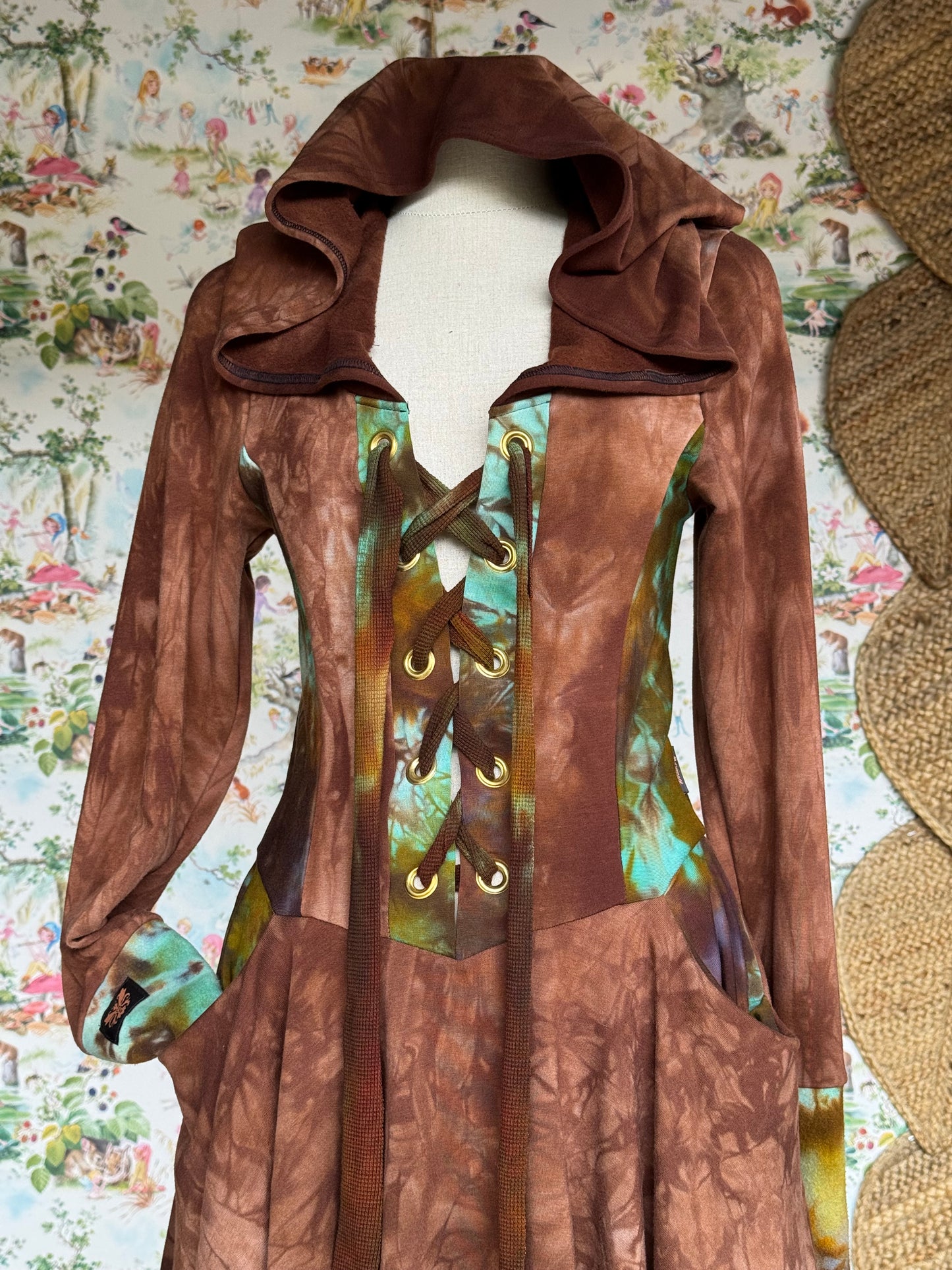 OOAK {M} Forestdeep Pukeko Dress