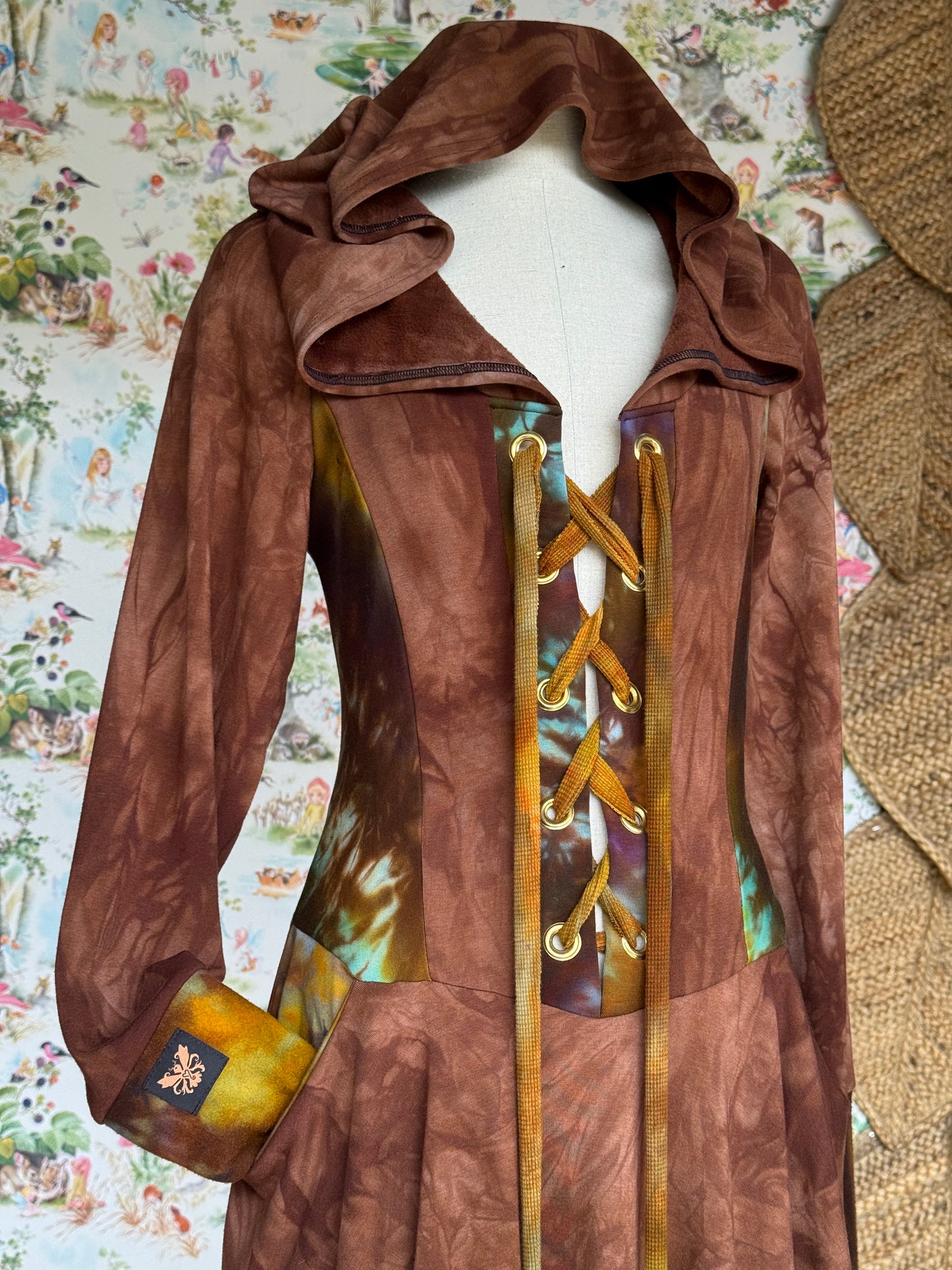 OOAK {L} Forestdeep Pukeko Dress