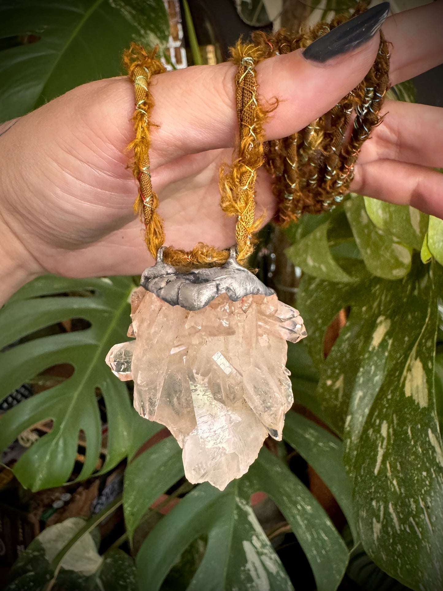 Quartz Cluster Amulet