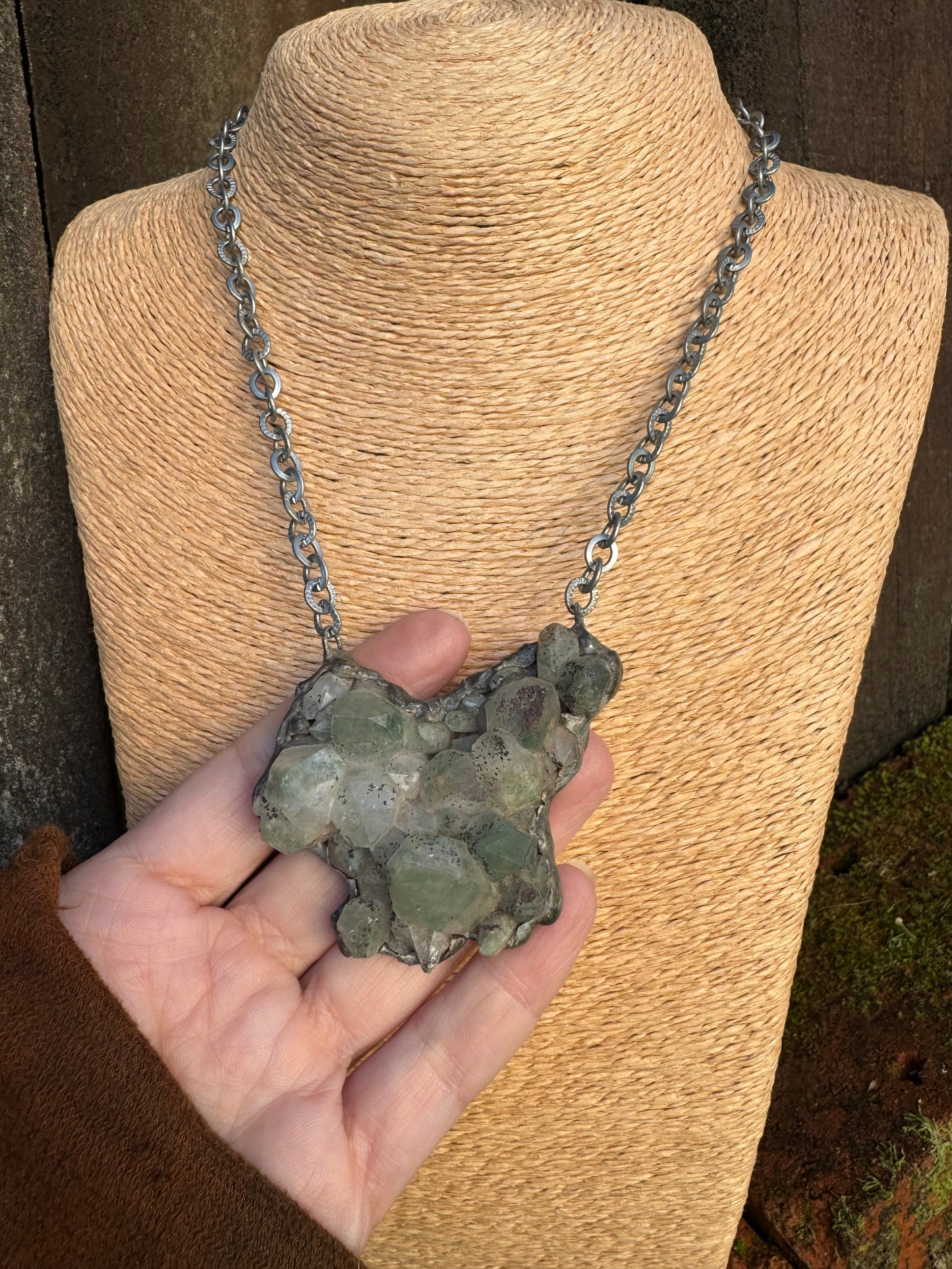 Apophyllite Cluster Amulet