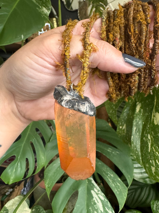 Tangerine Quartz Amulet